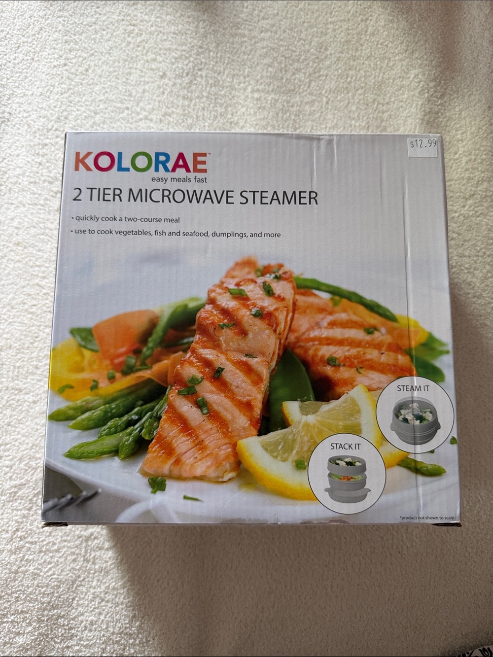 KOLORAE 2-Tier Microwave Steamer - Grey